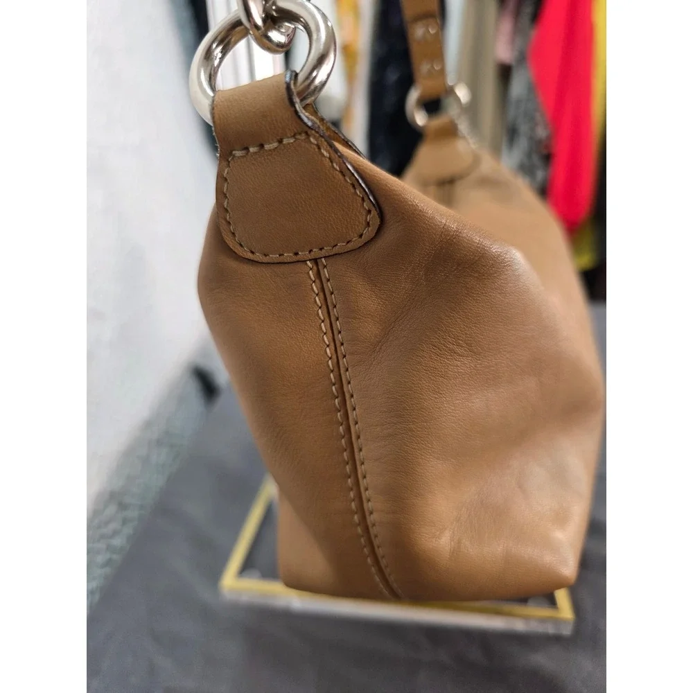 Vintage Coach Tan Leather Mini Hobo Baguette Bag Leatherware Est 1941 Y2K Pouch‎